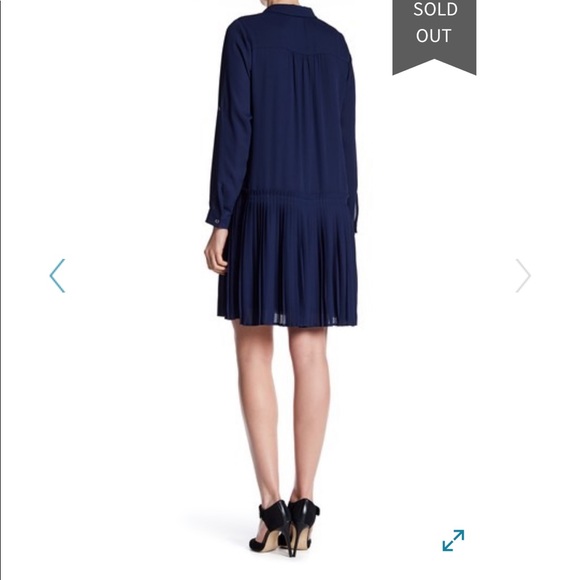 DR2 Daniel Rainn Shirt Dress Blue Medium - Picture 2 of 6